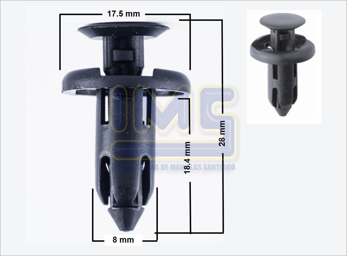 Broche Guardafango Plastico Negro (compra Minima 25/u) Universal Varios img-1, Importadoraims